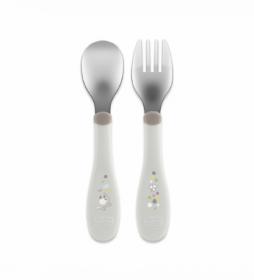 Chicco Talheres Inox Cinza...